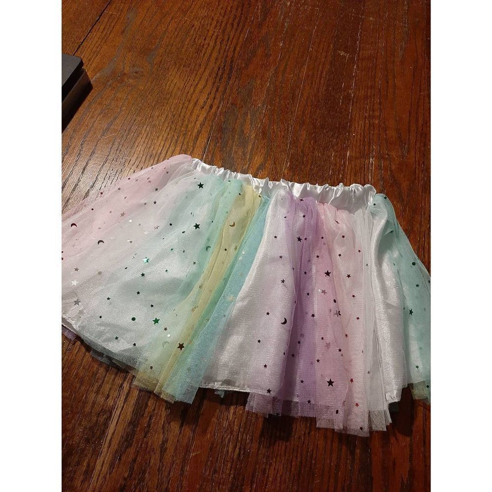 Girls 3-5 All Dressed Up Costume Quality Pastel Tule Layer Tutu Skirt Embellish